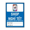 Tem Decal Shop Nghỉ Tết Vui Lòng Đặt Hàng Online Có Ô Ghi Ngày - Biển Thông Báo Dán Cửa Hàng, Shop Quần Áo