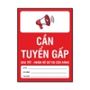 Tem Decal Cần Tuyển Gấp Sau Tết Có Ô Ghi Vị Trí, Số Lượng, Thu Nhập - Biển Tuyển Dụng Dán Cửa Hàng, Quán