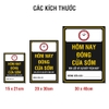Tem Decal Hôm Nay Đóng Cửa Sớm Có Ô Ghi Giờ - Biển Thông Báo Vàng Đen Dán Cửa Hàng, Quán Cafe, Tiệm