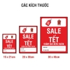 Tem Decal Sale Tết Giảm Giá Đón Xuân Có Ô Ghi Mức Giảm, Hạn Áp Dụng - Biển Khuyến Mãi Dán Cửa Kính Shop
