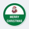 Sticker Tròn Merry Christmas Ông Già Noel - Tem Giáng Sinh Dán Hộp Quà, Túi Quà, Hộp Bánh, Cửa Kính