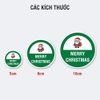 Sticker Tròn Merry Christmas Ông Già Noel - Tem Giáng Sinh Dán Hộp Quà, Túi Quà, Hộp Bánh, Cửa Kính