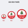 Sticker Tròn Giáng Sinh An Lành Cây Thông Noel - Tem Dán Hộp Quà, Túi Quà, Thiệp, Hộp Bánh, Cửa Kính