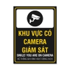 Tem Decal Khu Vực Có Camera Giám Sát Smile You Are On Camera Vàng Đen - Biển Dán Cửa Hàng, Văn Phòng, Nhà Riêng