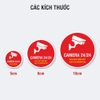 Sticker Tròn Camera Giám Sát 24/24 CCTV In Operation Nền Đỏ - Tem Dán Cửa Kính, Cổng Nhà, Shop, Bãi Xe