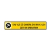 Tem Dải Khu Vực Có Camera Ghi Hình 24/24 Vàng Đen - Decal Dán Cửa Kính, Quầy Thu Ngân, Cửa Hàng, Văn Phòng