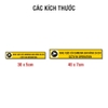 Tem Dải Khu Vực Có Camera Ghi Hình 24/24 Vàng Đen - Decal Dán Cửa Kính, Quầy Thu Ngân, Cửa Hàng, Văn Phòng