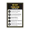 Tem Decal Nội Quy Phòng Gym Song Ngữ Gym Rules Có Hình - Biển Dán Phòng Tập Gym, Fitness, CLB Thể Hình