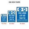 Tem Decal Vui Lòng Lấy Số Thứ Tự Và Chờ Gọi Tên Song Ngữ - Biển Dán Phòng Khám, Ngân Hàng, Quầy Dịch Vụ