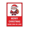 Decal Dán Kính Noel Merry Christmas Ông Già Noel Cỡ Lớn 30x40, 40x60, 60x90cm - Trang Trí Giáng Sinh Cửa Hàng