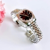 Set đồng hồ nữ Amica chính hãng màu demi vàng hồng mặt nâu size 32mm - Đồng hồ Amica A059