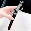 Đồng hồ nữ chính hãng Roberto Era RE1602 dây da đen mặt vuông size 20x30mm vỏ silver