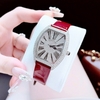 Set đồng hồ nữ chính hãng Roberto Era RE022 dây da đỏ mặt số la mã vỏ bạc silver size 36mm