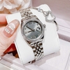Đồng Hồ Nữ Roberto Era Dây Thép Silver Mặt Xám Viền Đá Size 28mm Roberto Era RE120