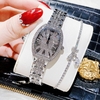 Đồng Hồ Nữ Đính Đá Chính Hãng Franklin FL6144 Silver Size 30mm Quartz Tặng Kèm Vòng Tay