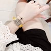 Set đồng hồ nữ chính hãng Roberto Era RE022 dây da vàng mặt số la mã vỏ vàng gold size 36mm