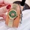 Đồng Hồ Nữ Franklin FL5688 Chính Hãng Dây Thép Vàng Gold Mặt Xanh Lá Size 29mm Viền Đá Tặng Kèm Lắc Tay