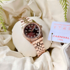 Đồng Hồ Nữ Carnival 8131L-VH-N Dây Thép Vàng Hồng Mặt Nâu Size 30mm Quartz Japan