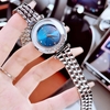 Set đồng hồ nữ chính hãng Roberto Era RE0847 dây da xanh dương vỏ silver size 32mm, kèm bộ dây kim loại và phụ kiện