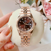 Đồng Hồ Nữ Carnival 8131L-VH-N Dây Thép Vàng Hồng Mặt Nâu Size 30mm Quartz Japan