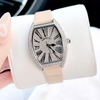 Set đồng hồ nữ chính hãng Roberto Era RE022 dây da nude mặt số la mã vỏ silver size 36mm