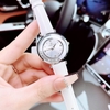 Đồng hồ nữ chính hãng Roberto Era RE0841 dây da trắng mặt đá chảy size 32mm vỏ silver