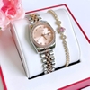 Set đồng hồ nữ Amica chính hãng màu demi vàng hồng size 32mm - Đồng hồ Amica A059