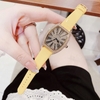 Set đồng hồ nữ chính hãng Roberto Era RE022 dây da vàng mặt số la mã vỏ vàng gold size 36mm