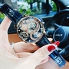 Đồng Hồ Nam Hanboro Automatic Dây Da Xanh Đậm Vỏ Rose Gold Mặt Rồng Size 44mm HBR1018