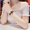 Đồng hồ nữ chính hãng Roberto Era RE0849 dây da nâu mặt đá chảy size 32mm vỏ rose gold
