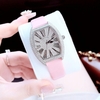 Set đồng hồ nữ chính hãng Roberto Era RE022 dây da hồng mặt số la mã vỏ silver size 36mm