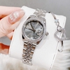Đồng Hồ Nữ Roberto Era Dây Thép Silver Mặt Xám Viền Đá Size 28mm Roberto Era RE120