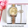 Set đồng hồ nữ Amica chính hãng màu demi vàng gold size 32mm - Đồng hồ Amica A059