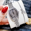 Đồng Hồ Nữ Đính Đá Chính Hãng Franklin FL6144 Silver Size 30mm Quartz Tặng Kèm Vòng Tay