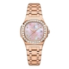 Đồng Hồ Nữ Carnival 8160L2-VH-HK Vàng Hồng Mặt Xà Cừ Hồng Viền Đá Size 34mm Sapphire