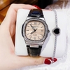 Đồng hồ Hanboro nữ chính hãng - Hanboro dây da đen đính đá size 34mm Quartz Japan