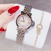 Set đồng hồ nữ chính hãng Roberto Era RE2024 dây kim demi rose mặt xà cừ hồng size 30mm