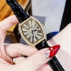 Set đồng hồ nữ chính hãng Roberto Era RE0224 dây da đen mặt số la mã, vỏ vàng size 36mm