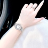 Set đồng hồ nữ chính hãng Roberto Era RE834 dây da lụa hồng size 32mm mặt đính đá - Kèm dây kim loại và phụ kiện