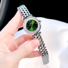 Set đồng hồ nữ chính hãng Roberto Era RE084 dây da xanh lá vỏ silver size 32mm, kèm bộ dây kim loại và phụ kiện