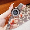 Đồng Hồ Nữ Franklin Dây Thép Silver Mặt Xà Cừ Đen Xoay 360 Độ Size 32mm FL5488 Tặng Kèm Vòng Tay