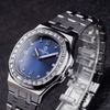 Đồng Hồ Nữ Carnival 8160L2-VT-X Dây Thép Silver Mặt Xanh Dương Viền Đá Size 34mm Sapphire