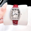 Đồng hồ Rivero nữ chính hãng, đồng hồ Rivero R9007 dây da đỏ vỏ silver size 34mm