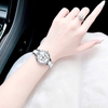 Đồng hồ nữ chính hãng Roberto Era màu bạc silver đá ceramic trắng size 32mm RE5680 - Mặt đồng hồ họa tiết bướm