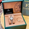 Đồng Hồ Nữ Franklin FL5488 Dây Thép Vàng Hồng Mặt Xà Cừ Trắng Size 32mm Mặt Xoay 360 Độ