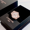 Đồng Hồ Nữ Carnival 8168L2 Dây Cao Su Đen Mặt Trắng Đính Đá Rose Size 34mm Quartz 8168L2-VH-DCS-T