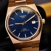 Đồng Hồ Nam Tissot Automatic PRX Powermatic 80 Size 40mm T137.407.33.041.00 (T1374073304100) Màu Vàng Hồng Mặt Xanh Navy