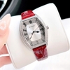 Đồng hồ Rivero nữ chính hãng, đồng hồ Rivero R9007 dây da đỏ vỏ silver size 34mm