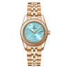 Đồng Hồ Nữ Carnival 8131L-VH-XT Dây Thép Vàng Hồng Mặt Xanh Pastel Size 30mm Quartz Japan