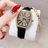 Set đồng hồ nữ chính hãng Roberto Era RE0224 dây da đen mặt số la mã, vỏ vàng size 36mm